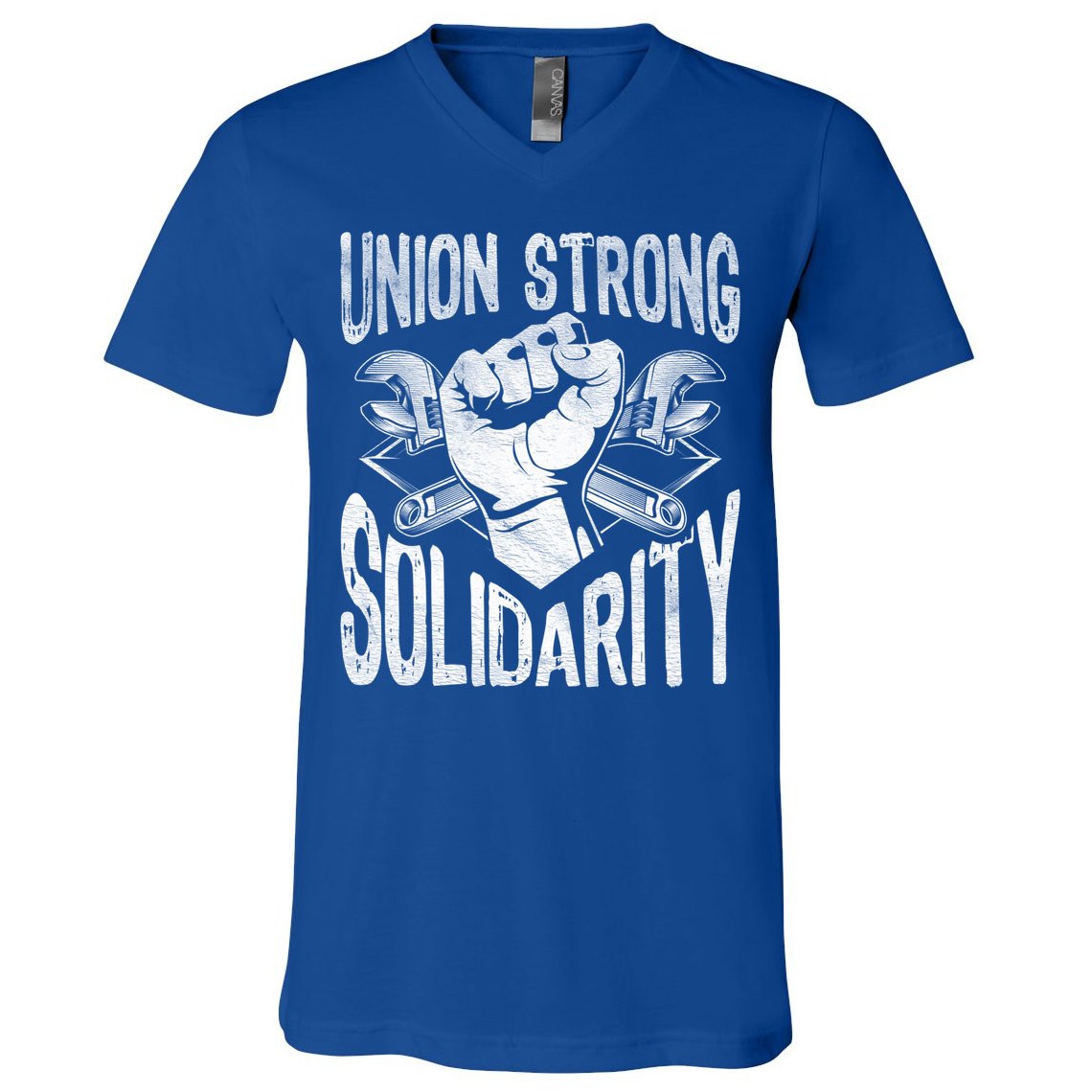 Union Strong Solidarity Labor Day Worker Proud Laborer Gift V-Neck T-Shirt