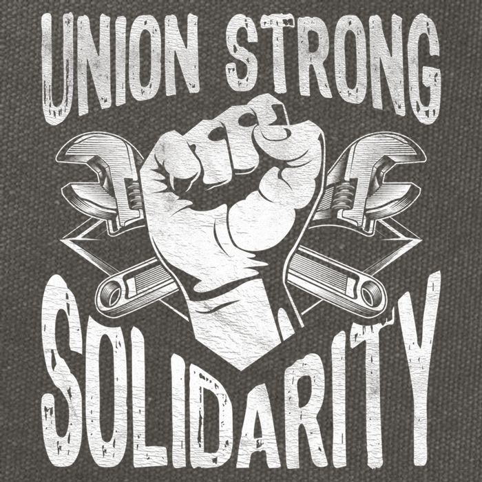 Union Strong Solidarity Labor Day Worker Proud Laborer Gift Cotton Canvas Backpack