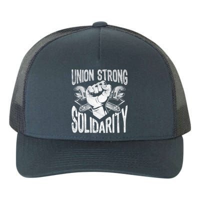 Union Strong Solidarity Labor Day Worker Proud Laborer Gift Yupoong Adult 5-Panel Trucker Hat