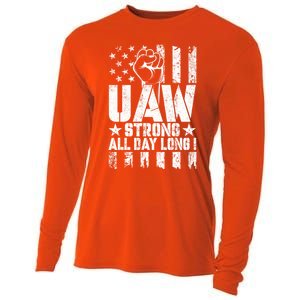 UAW Strong Solidarity UAW Proud Union UAW Laborer Worker Cooling Performance Long Sleeve Crew