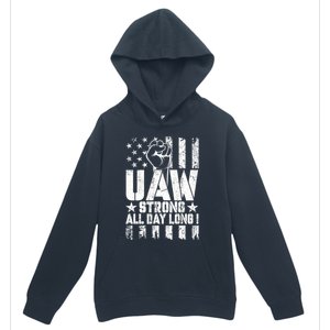 UAW Strong Solidarity UAW Proud Union UAW Laborer Worker Urban Pullover Hoodie