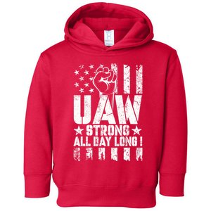 UAW Strong Solidarity UAW Proud Union UAW Laborer Worker Toddler Hoodie