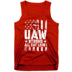 UAW Strong Solidarity UAW Proud Union UAW Laborer Worker Tank Top