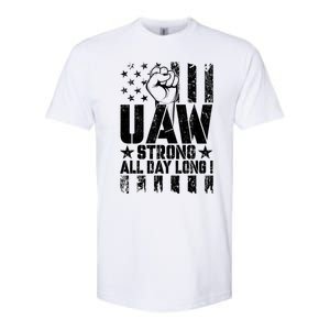 UAW Strong Solidarity UAW Proud Union UAW Laborer Worker Softstyle CVC T-Shirt