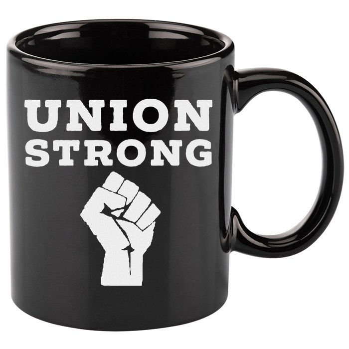 Union Strong Solidarity Fist 11oz C Handle Ceramic Mug
