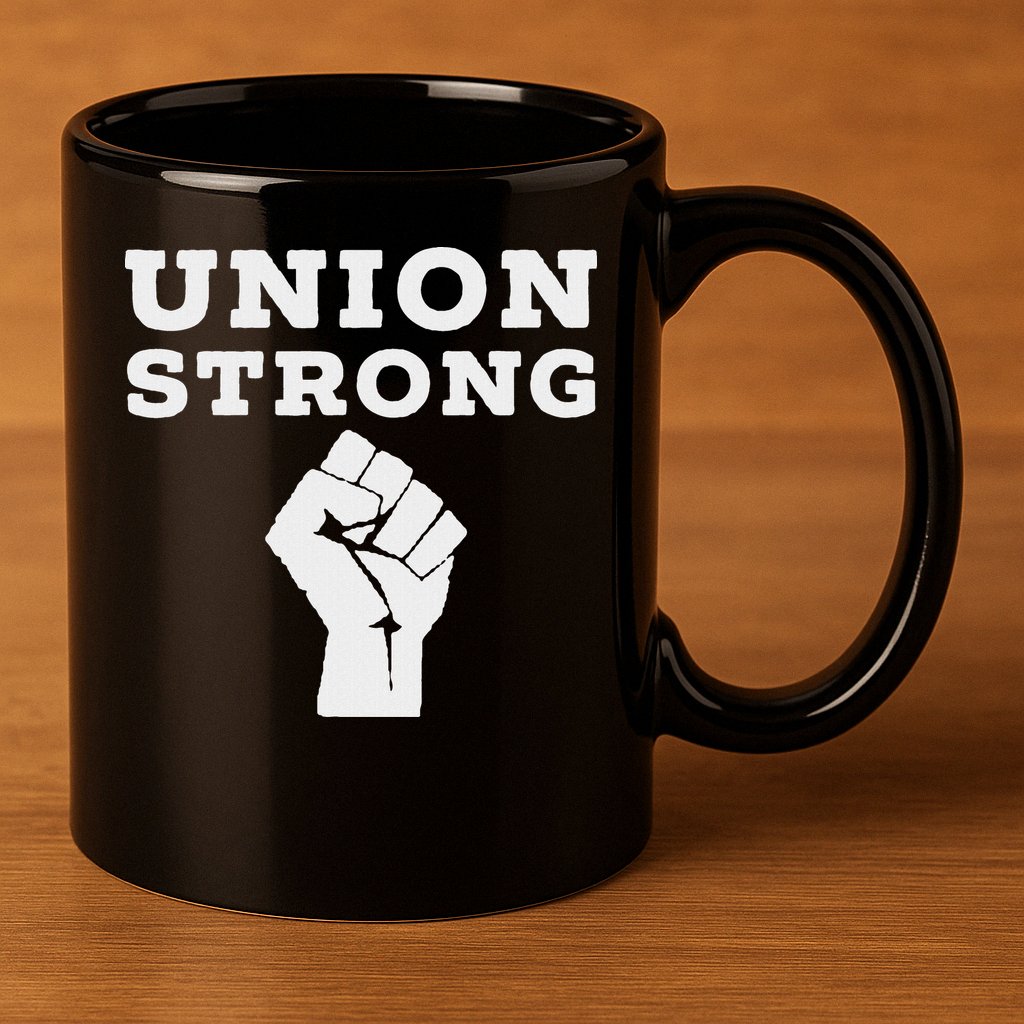 Union Strong Solidarity Fist 11oz C Handle Ceramic Mug
