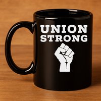 Union Strong Solidarity Fist 11oz C Handle Ceramic Mug