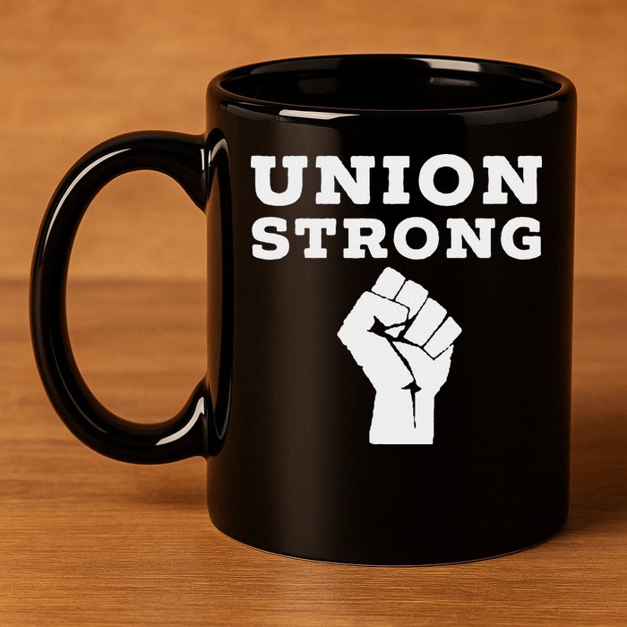 Union Strong Solidarity Fist 11oz C Handle Ceramic Mug