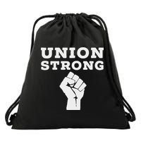Union Strong Solidarity Fist Drawstring Bag