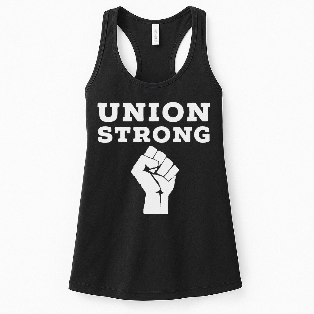 Union Strong Solidarity Fist Womens Tank Top
