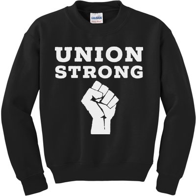 Union Strong Solidarity Fist Kids Sweatshirt