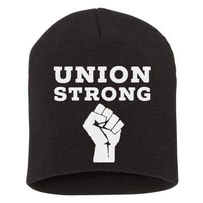 Union Strong Solidarity Fist Short Acrylic Beanie