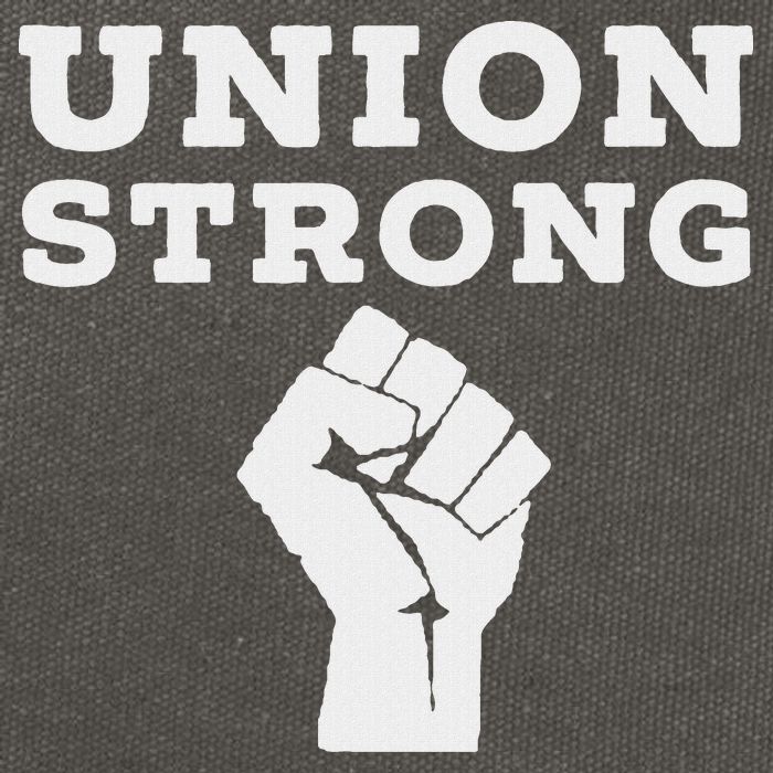 Union Strong Solidarity Fist Cotton Canvas Backpack
