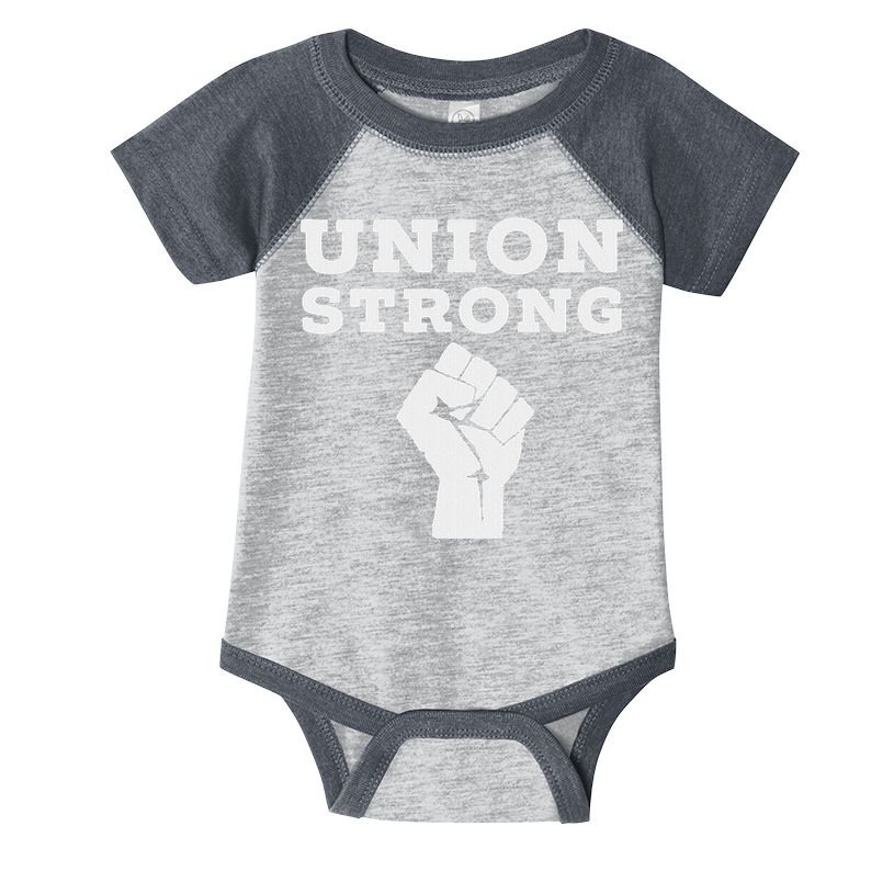 Union Strong Solidarity Fist Infant Baby Jersey Bodysuit