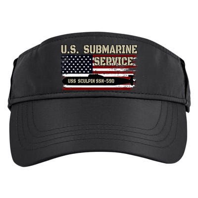 USS Sculpin SSN590 Submarine Veterans Day Father's Day Adult Drive Performance Visor