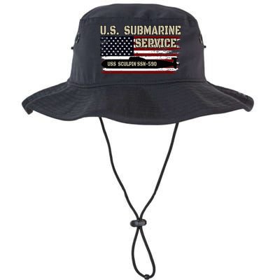 USS Sculpin SSN590 Submarine Veterans Day Father's Day Bucket Hat