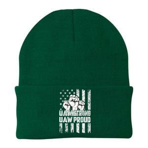 UAW Strong Solidarity UAW Proud Union UAW Laborer Worker Knit Cap Winter Beanie