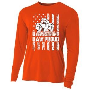 UAW Strong Solidarity UAW Proud Union UAW Laborer Worker Cooling Performance Long Sleeve Crew