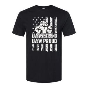 UAW Strong Solidarity UAW Proud Union UAW Laborer Worker Softstyle CVC T-Shirt