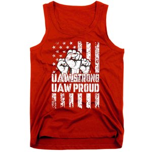 UAW Strong Solidarity UAW Proud Union UAW Laborer Worker Tank Top