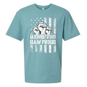 UAW Strong Solidarity UAW Proud Union UAW Laborer Worker Sueded Cloud Jersey T-Shirt