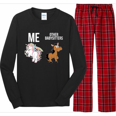 Unicorn Sitter Sitting Sitters Meaningful Gift Long Sleeve Pajama Set