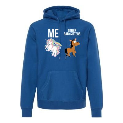 Unicorn Sitter Sitting Sitters Meaningful Gift Premium Hoodie