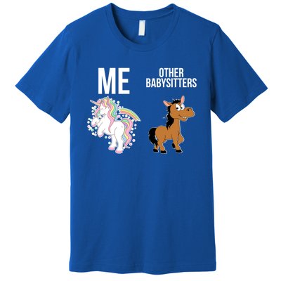 Unicorn Sitter Sitting Sitters Meaningful Gift Premium T-Shirt