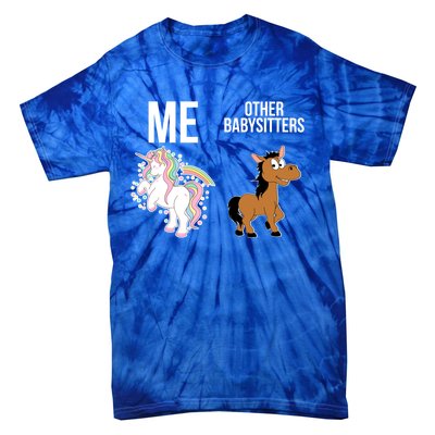 Unicorn Sitter Sitting Sitters Meaningful Gift Tie-Dye T-Shirt