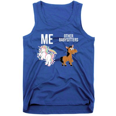 Unicorn Sitter Sitting Sitters Meaningful Gift Tank Top