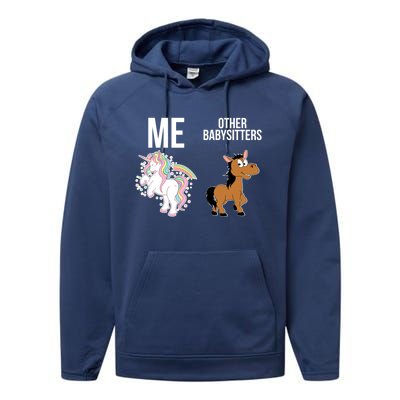 Unicorn Sitter Sitting Sitters Meaningful Gift Performance Fleece Hoodie