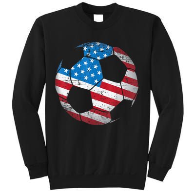 United States Soccer Ball Flag Jersey Shirt USA Football Sweatshirt