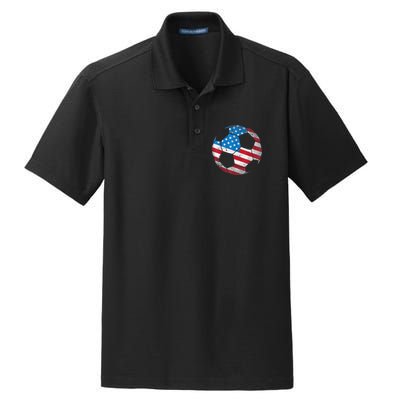 United States Soccer Ball Flag Jersey Shirt USA Football Dry Zone Grid Polo