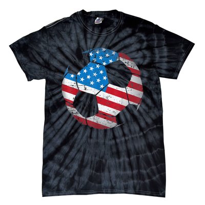 United States Soccer Ball Flag Jersey Shirt USA Football Tie-Dye T-Shirt