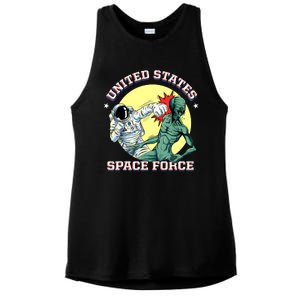 United States Space Force Funny Space Lover & UFO Alien Ladies PosiCharge Tri-Blend Wicking Tank