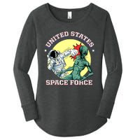 United States Space Force Funny Space Lover & UFO Alien Women's Perfect Tri Tunic Long Sleeve Shirt