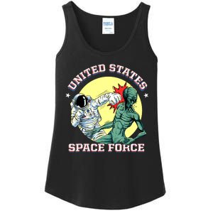 United States Space Force Funny Space Lover & UFO Alien Ladies Essential Tank