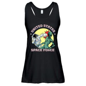 United States Space Force Funny Space Lover & UFO Alien Ladies Essential Flowy Tank