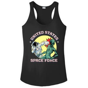 United States Space Force Funny Space Lover & UFO Alien Ladies PosiCharge Competitor Racerback Tank