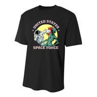 United States Space Force Funny Space Lover & UFO Alien Youth Performance Sprint T-Shirt