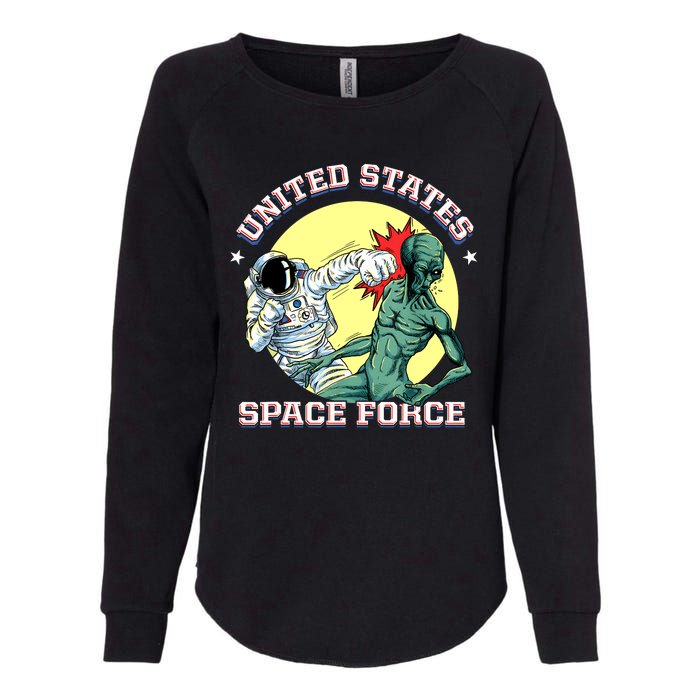 United States Space Force Funny Space Lover & UFO Alien Womens California Wash Sweatshirt