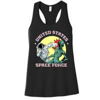 United States Space Force Funny Space Lover & UFO Alien Women's Racerback Tank