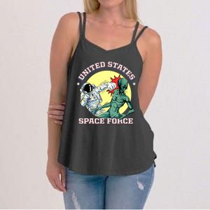 United States Space Force Funny Space Lover & UFO Alien Women's Strappy Tank