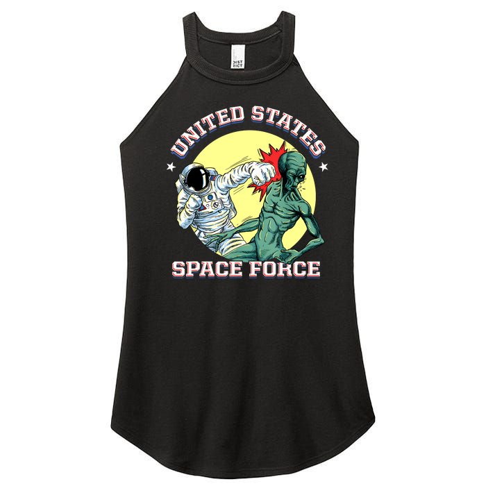 United States Space Force Funny Space Lover & UFO Alien Women's Perfect Tri Rocker Tank