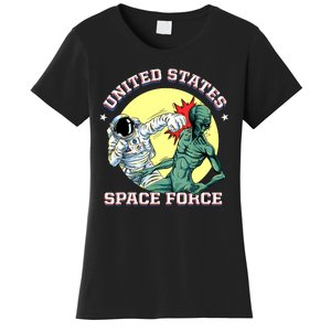 United States Space Force Funny Space Lover & UFO Alien Women's T-Shirt