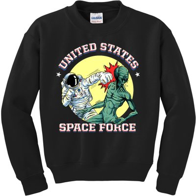 United States Space Force Funny Space Lover & UFO Alien Kids Sweatshirt