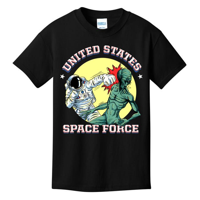 United States Space Force Funny Space Lover & UFO Alien Kids T-Shirt