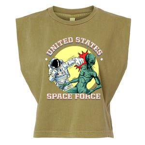 United States Space Force Funny Space Lover & UFO Alien Garment-Dyed Women's Muscle Tee