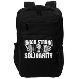 Union Strong Solidarity UAW Worker Laborer Impact Tech Backpack