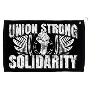 Union Strong Solidarity UAW Worker Laborer Grommeted Golf Towel